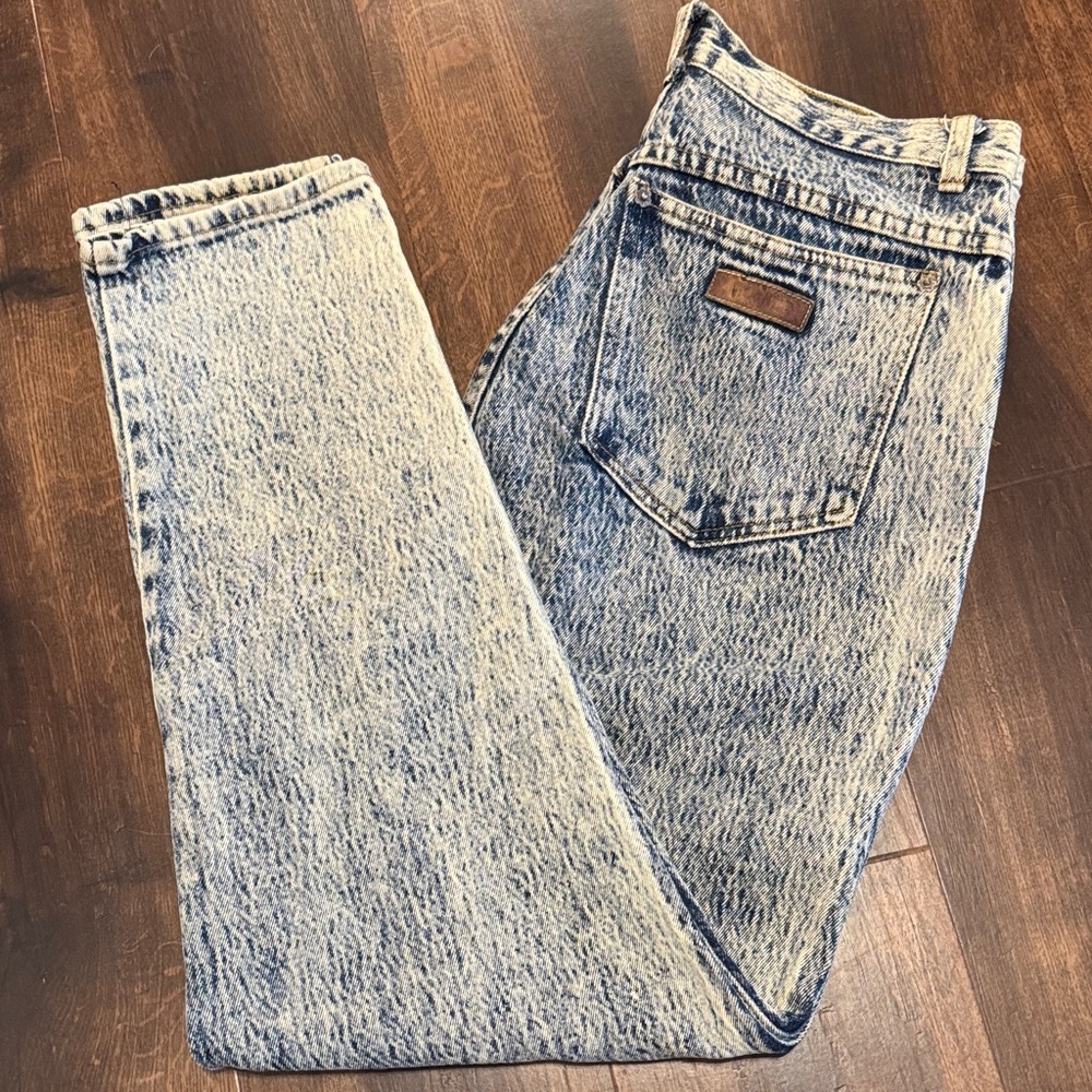 Gitano Vintage Acid Washed Straight Leg Denim Jeans